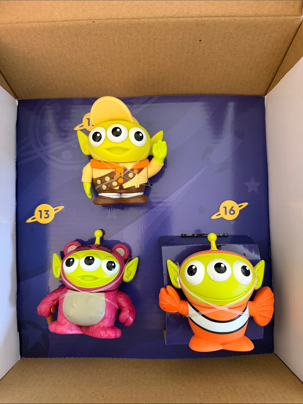 Mattel Pixar Alien Remix Figure Set- Lotso, Nemo & Russel